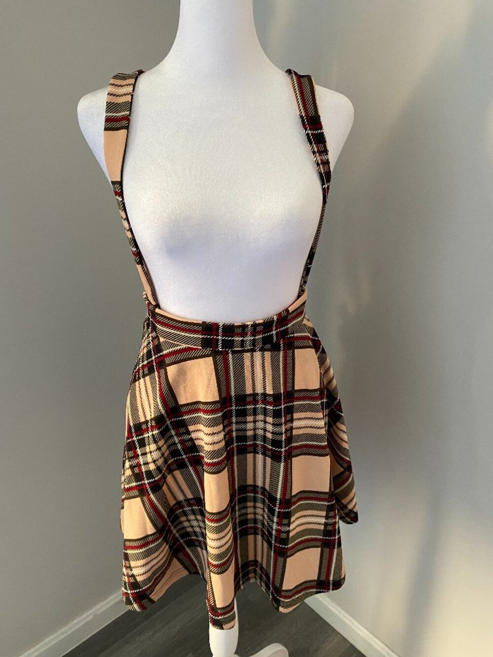 Plaid Suspender Dress